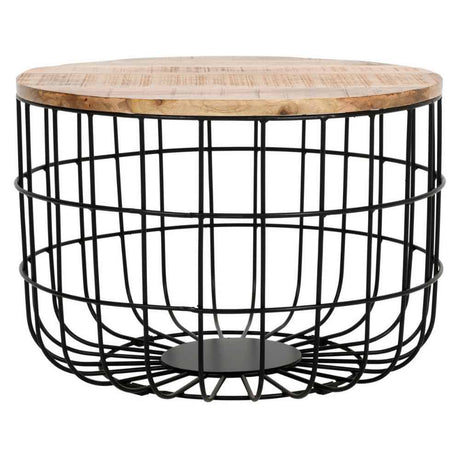 Industrial-Round-Solid-Mango-Wood-Coffee-Table-With-Black-Metal-Frame-60cm