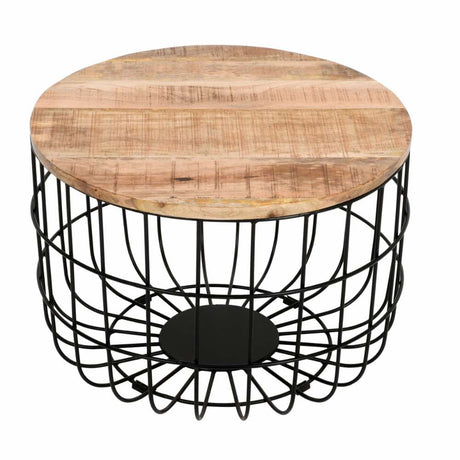 Industrial-Round-Solid-Mango-Wood-Coffee-Table-With-Black-Metal-Frame-60cm