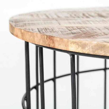 Industrial-Round-Solid-Mango-Wood-Coffee-Table-With-Black-Metal-Frame-60cm