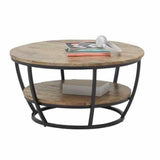 Industrial-Round-Solid-Mango-Wood-Coffee-Table-With-Shelf-Black-Metal-Frame-60cm