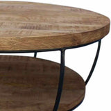 Industrial-Round-Solid-Mango-Wood-Coffee-Table-With-Shelf-Black-Metal-Frame-60cm