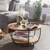 Industrial-Round-Solid-Mango-Wood-Coffee-Table-With-Shelf-Black-Metal-Frame-60cm