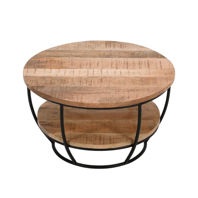 Industrial-Round-Solid-Mango-Wood-Coffee-Table-With-Shelf-Black-Metal-Frame-60cm