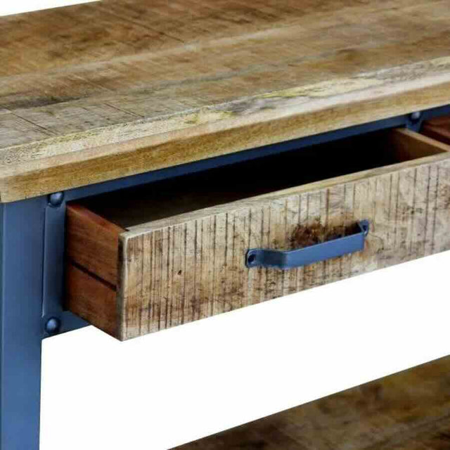 Industrial-Solid-Acacia-Wood-Console-With-Drawers-Metal-Legs