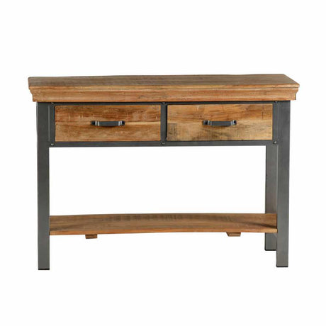 Industrial-Solid-Acacia-Wood-Console-With-Drawers-Metal-Legs