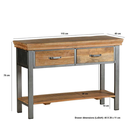 Industrial-Solid-Acacia-Wood-Console-With-Drawers-Metal-Legs