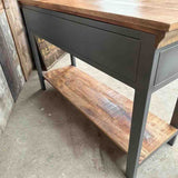 Industrial-Solid-Acacia-Wood-Console-With-Drawers-Metal-Legs