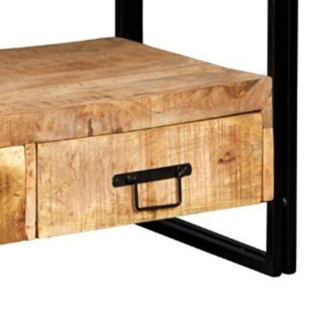 Marta Industrial Mango Wood And Metal TV Stand With Storage