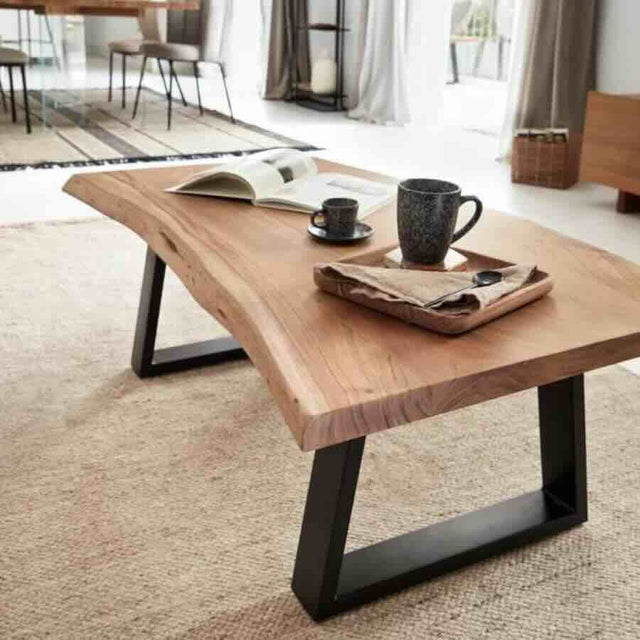 Industrial-Solid-Wood-Live-Edge-Rectangular-Coffee-Table-Black-Metal-Legs-115cm