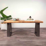 Industrial-Solid-Wood-Live-Edge-Rectangular-Coffee-Table-Black-Metal-Legs-115cm