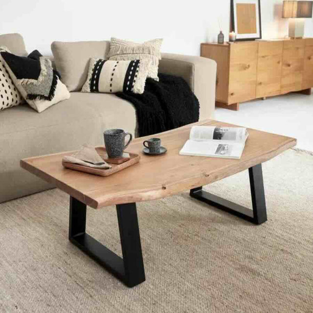 Industrial-Solid-Wood-Live-Edge-Rectangular-Coffee-Table-Black-Metal-Legs-115cm