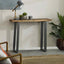 Industrial-Solid-Wood-Live-Edge-Rectangular-Console-Table-Black-Metal-Legs-100cm