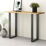 Industrial-Solid-Wood-Live-Edge-Rectangular-Console-Table-Black-Metal-Legs-100cm