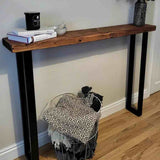 Industrial-Solid-Wood-Live-Edge-Rectangular-Console-Table-Black-Metal-Legs-100cm