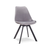 Industrial-Tulip-Style-Grey-Velvet-Dining-Chair-Black-Metal-Legs-Set-of-4