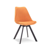 Industrial-Tulip-Style-Orange-Velvet-Dining-Chair-Black-Metal-Legs-Set-of-4