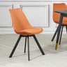 Industrial-Tulip-Style-Orange-Velvet-Dining-Chair-Black-Metal-Legs-Set-of-4