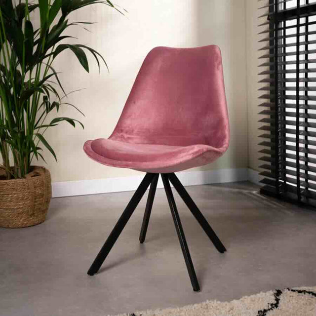 Industrial-Tulip-Style-Pink-Velvet-Dining-Chair-Black-Metal-Legs-Set-of-4