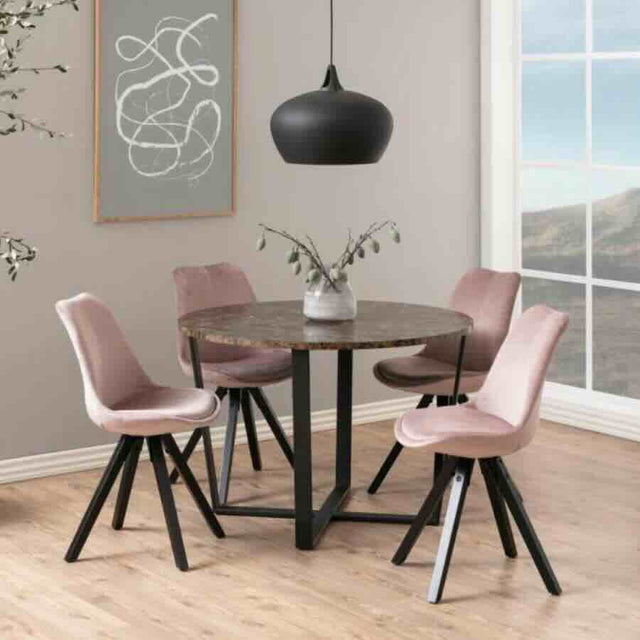 Industrial-Tulip-Style-Pink-Velvet-Dining-Chair-Black-Metal-Legs-Set-of-4