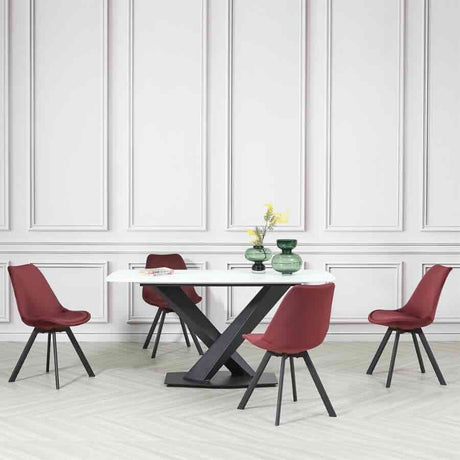 Industrial-Tulip-Style-Red-Velvet-Dining-Chair-Black-Metal-Legs-Set-of-4