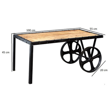 Industrial-Vintage-Cart-Reclaimed-Wood-Rectangular-Coffee-Table-With-Metal-Legs-Wheels-100cm