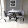 Industrial-White-Round-Marble-Dining-Table-With-4-Grey-Velvet-Chairs-Dining-Set