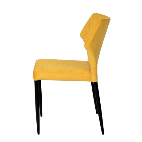 Industrial-Yellow-Velvet-Dining-Chair-Diamond-Back-Stitching-Black-Metal-Legs-Set-of-4