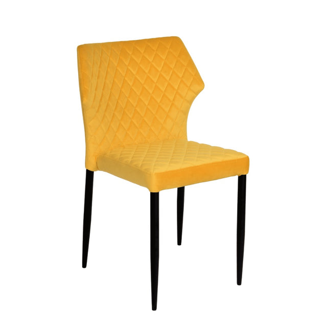 Industrial-Yellow-Velvet-Dining-Chair-Diamond-Back-Stitching-Black-Metal-Legs-Set-of-4