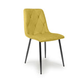 Industrial-Yellow-Velvet-Dining-Chair-Diamond-Stitching-Black-Metal-Legs