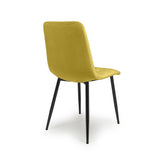 Industrial-Yellow-Velvet-Dining-Chair-Diamond-Stitching-Black-Metal-Legs