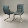 Industrial-dark-grey-leather-dining-chairs-chrome-leg