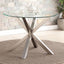 Industrial-round-tempered-glass-dining-table-with-chrome-stainless-steel-base-110cm