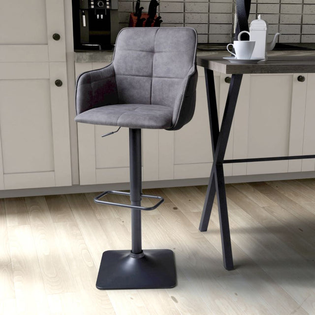    Light-Grey-Suede-Bar-Stool-Adjustable-Matte-Black_Metal-Base-Set-of-2