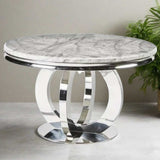 Luxury-130cm-Round-White-Marble-Dining-Table-With-Steel-Base-4-Seater