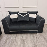    Luxury-2_3-Black-Velvet-Sofa-With-Chrome-Detailing-With-Cushions