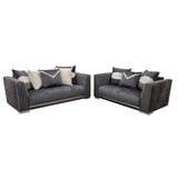 Luxury-2_3-grey-Velvet-Sofa-With-Chrome-Detailing-With-Cushions