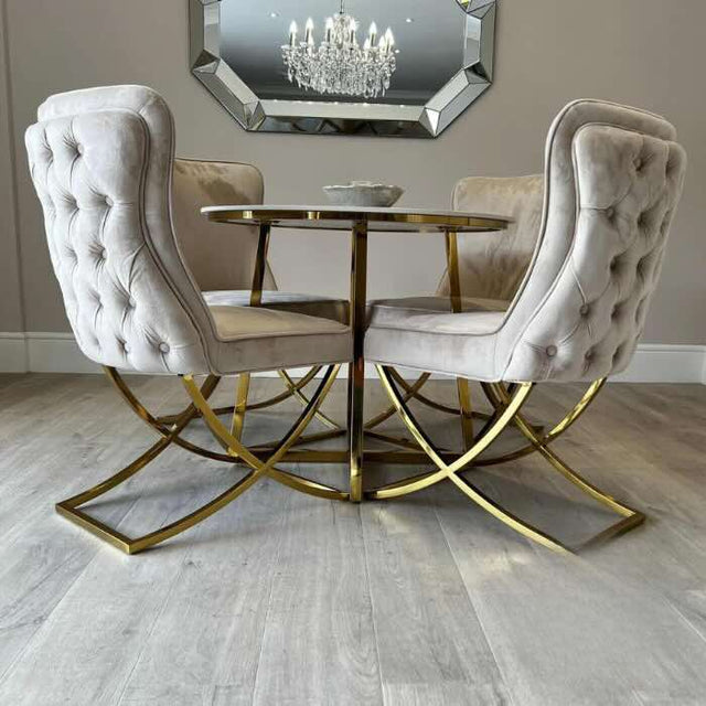 Luxury-4-Seater-White-Round-Marble-Dining-Table-90cm