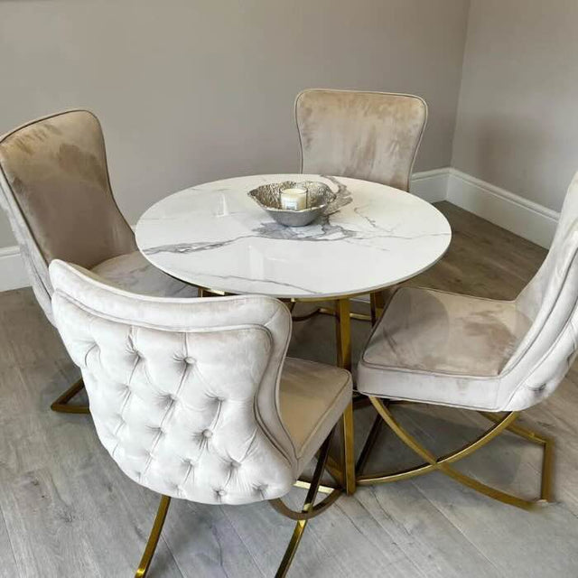 Luxury-4-Seater-White-Round-Marble-Dining-Table-90cm