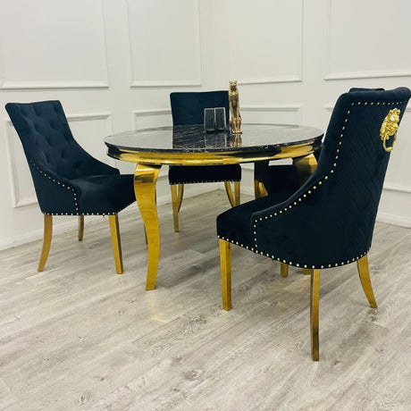 Luxury-6-Seater-Round-Black-and-Gold-Marble-Dining-Table-130cm-Gold-Base