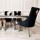 Luxury-8-seater-black-marble-dining-table-rectangular-marble-top-stainless-steel-base-180cm