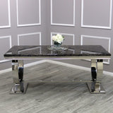 Luxury-8-seater-black-marble-dining-table-rectangular-marble-top-stainless-steel-base