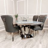 Luxury-8-seater-grey-glass-dining-table-rectangular-glass-top-stainless-steel-base-180cm