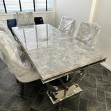 Luxury-8-seater-grey-marble-dining-table-rectangular-marble-top-stainless-steel-base