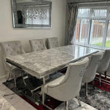 Luxury-8-seater-grey-marble-dining-table-rectangular-marble-top-stainless-steel-base