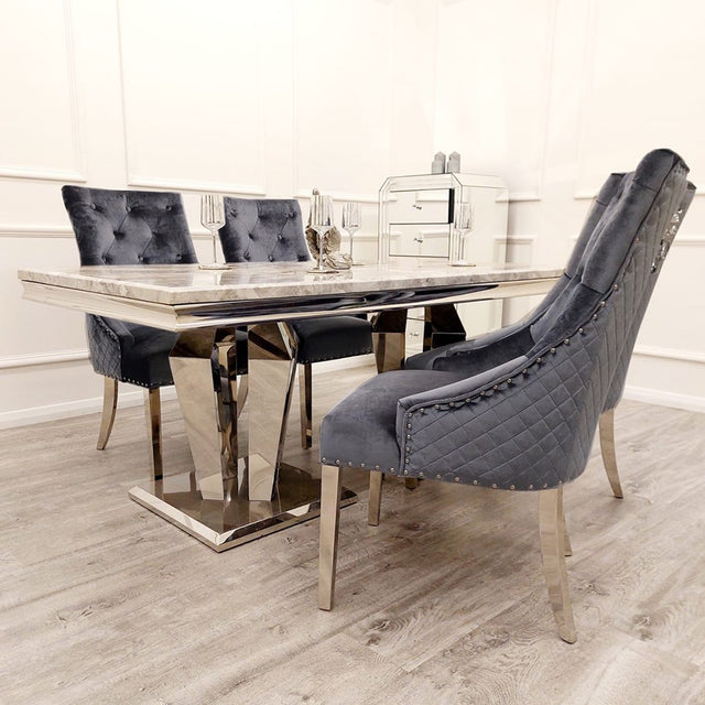 Luxury-8-seater-marble-dining-table-rectangular-grey-marble-top-stainless-steel-base-180cm