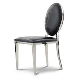 Luxury-Black-Faux-Leather-Crocodile-Style-Dining-Chair-With-Stainless-Steel-Legs-Set-of-2