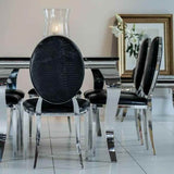 Luxury-Black-Faux-Leather-Crocodile-Style-Dining-Chair-With-Stainless-Steel-Legs-Set-of-2