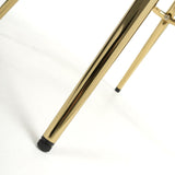 Ashton Luxury Black Textured Fabric Bar Stool With Gold Base