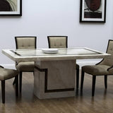 Luxury-Cream-and-Brown-Marble-Dining-Table-And-Matching-Marble-Coffee-Table-Set-With-Pedestal-Base