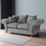 Luxury-Grey-Fabric-2-Seater-Standard-Sofa-With-Deep-Buttoned-Armrests-Wood-Legs-210cm